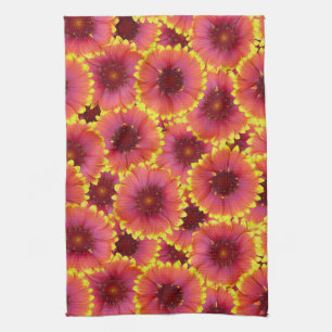 Gaillardia Seamless Pattern Kitchen Towel