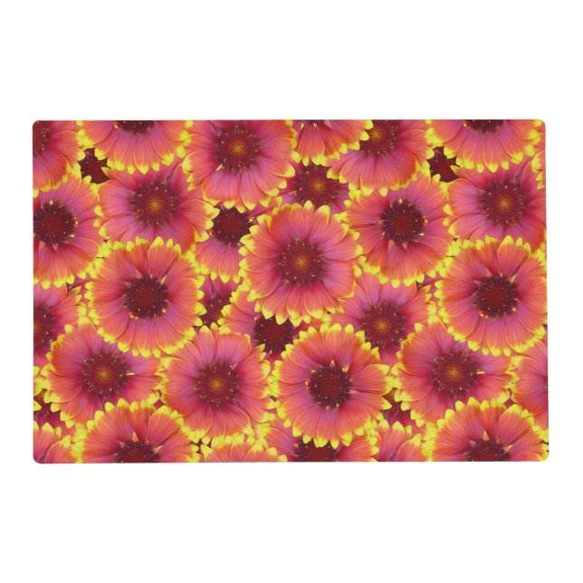 Gaillardia Seamless Pattern Placemat (Front)