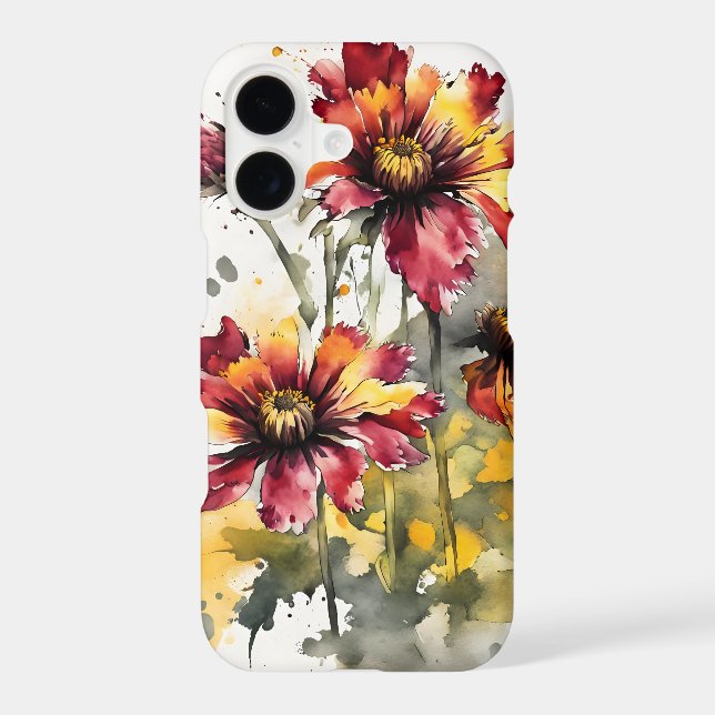 Gaillardia - Watercolor flowers Case-Mate iPhone Case (Back)