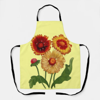 gaillardias gaillardia flowers print apron
