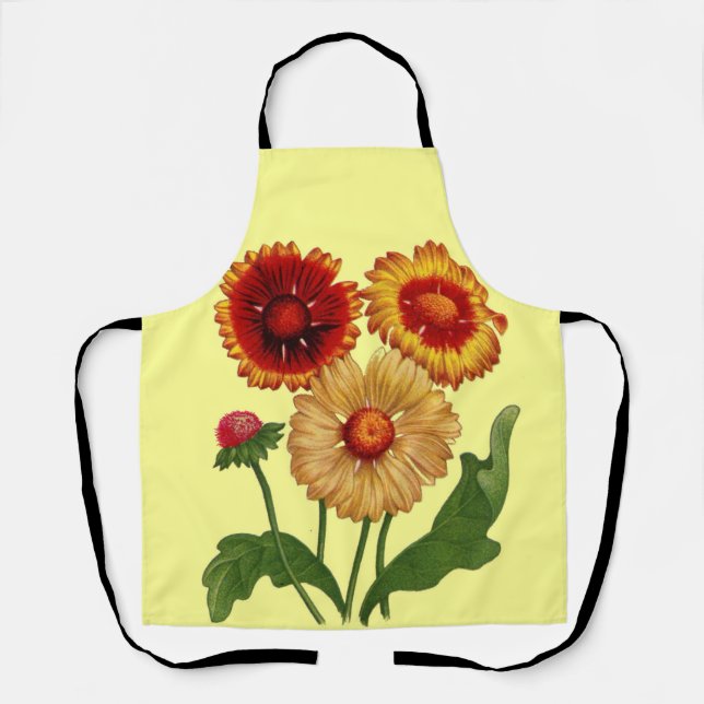 gaillardias gaillardia flowers print apron (Front)