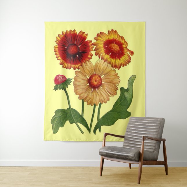gaillardias print tapestry (In Situ)