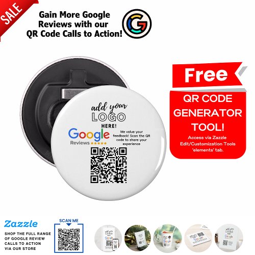 GAIN MORE GOOGLE REVIEWS WITH QR CODE CALLS TO ACT BOTTLE OPENER