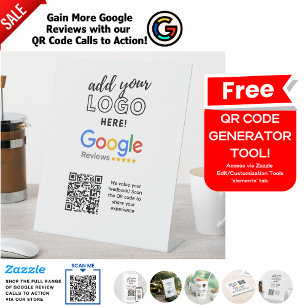GAIN MORE GOOGLE REVIEWS WITH QR CODE CALLS TO ACT PEDESTAL SIGN