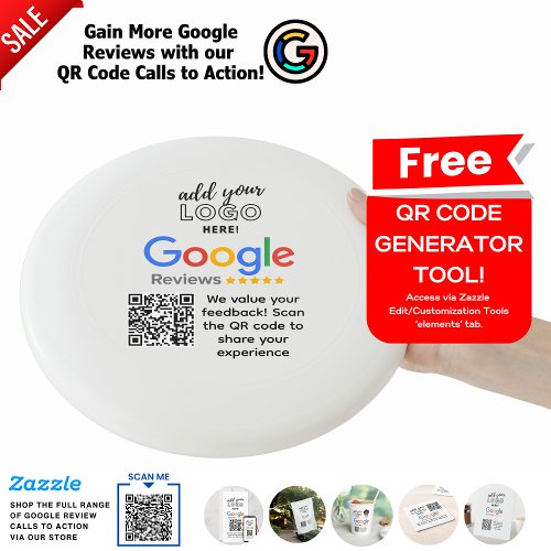 GAIN MORE GOOGLE REVIEWS WITH QR CODE CALLS TO ACT Wham_O FRISBEE