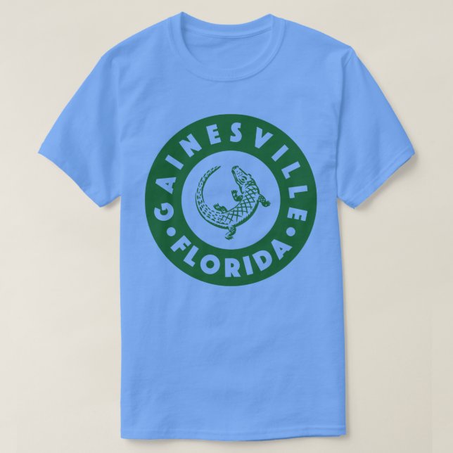 Gainesville Florida Circle Green T-Shirt (Design Front)