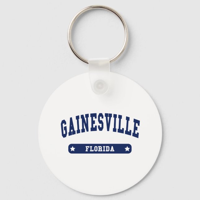Gainesville Florida College Style tee shirts Keychain (Front)