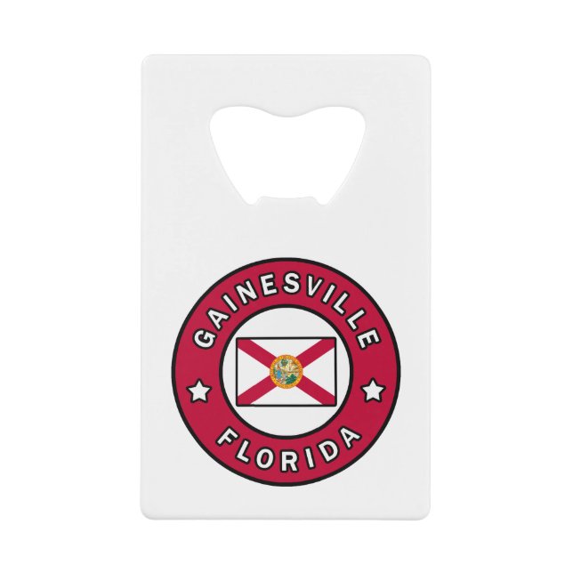 Gainesville Florida Credit Card Bottle Opener (Front)