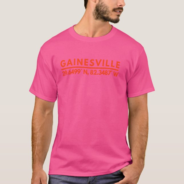 Gainesville Florida Fan Gator State Pride Latitude T-Shirt (Front)