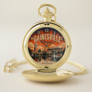 Gainesville Florida Sunshine State College Town  Pocket Watch