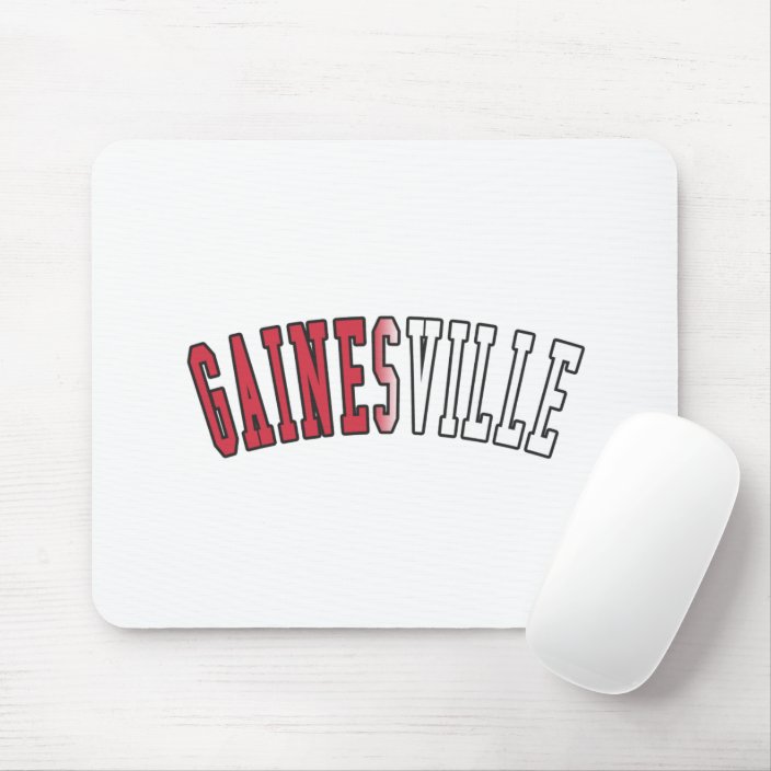 Gainesville in Florida State Flag Colors Mousepad