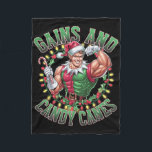Gains And Candy Canes Funny Christmas Elf Gym Work Fleece Blanket<br><div class="desc">Gains And Candy Canes Funny Christmas Elf Gym Workout</div>