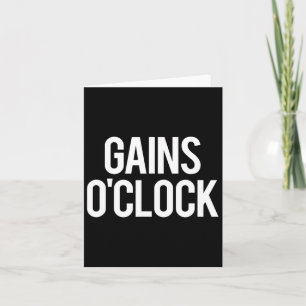 Gains O'clock Funny Gym Weightlifting Bodybuilding Card