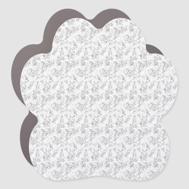 Gainsboro, Porcelain, White Smoke dot Design Car Magnet (Front)