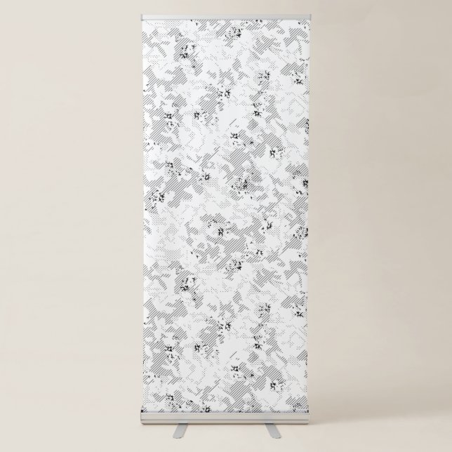 Gainsboro, Porcelain, White Smoke dot Design Retractable Banner (Front)