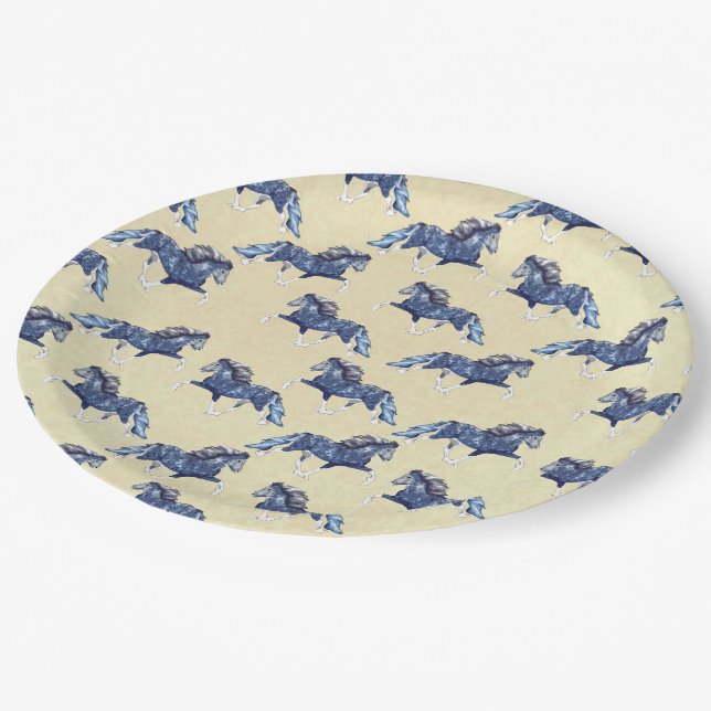 Gaited Horse Blámóða Paper Plates (Angled)