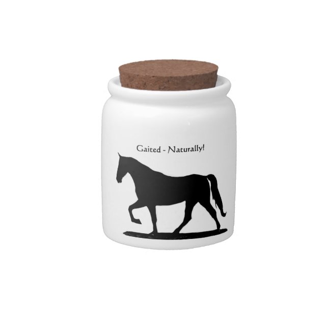 Gaited Horse Candy Jar (Front)