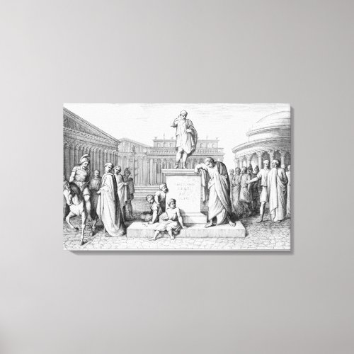 Gaius Gracchus Weeping Before his Fathers Canvas Print