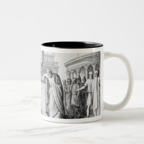 Gaius Gracchus Weeping Before his Fathers Two_Tone Coffee Mug