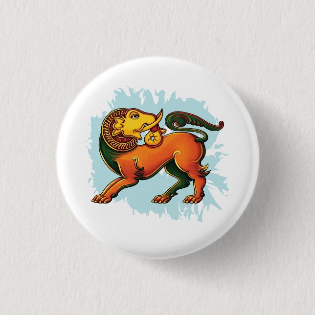 Gajasinha – Mythical Guardian of Strength Button (Front)