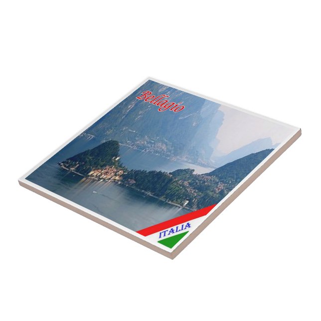 GAL015 BELLAGIO, Lake Como, Italy, Ceramic Tile (Side)