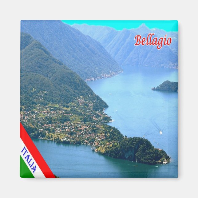 GAL016 BELLAGIO, Lake Como, Italy, Fridge Magnet (Front)