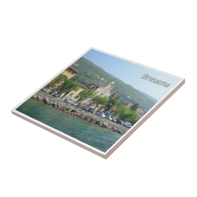 GAL019 BRENZONE, Lake Garda, Italy, Ceramic Tile (Side)