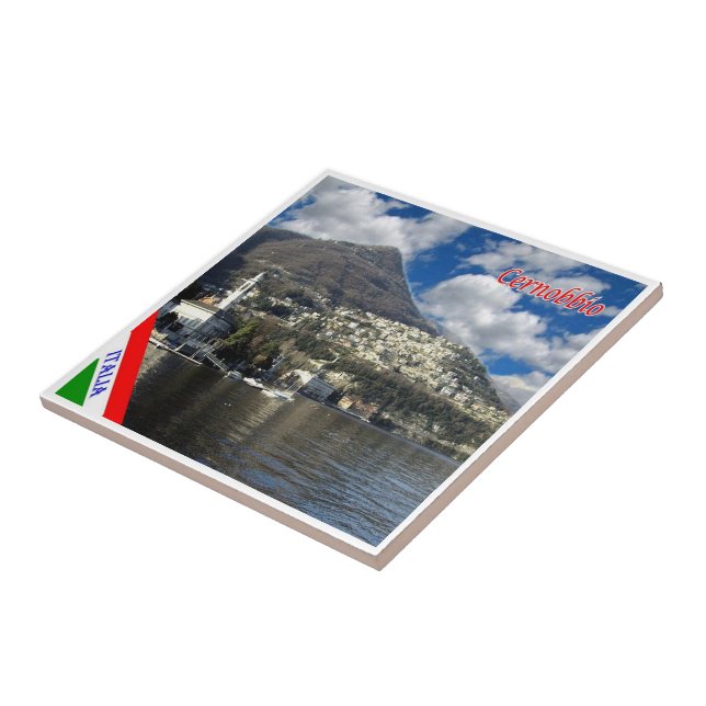 GAL024 CERNOBBIO, Lake Como, Italy, Ceramic Tile (Side)