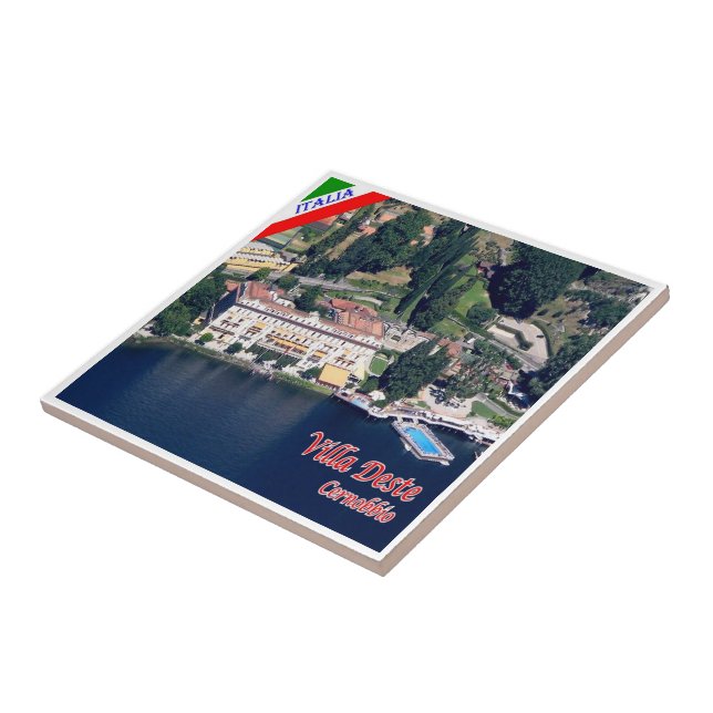 GAL027 CERNOBBIO, Lake Como, Italy, Ceramic Tile (Side)