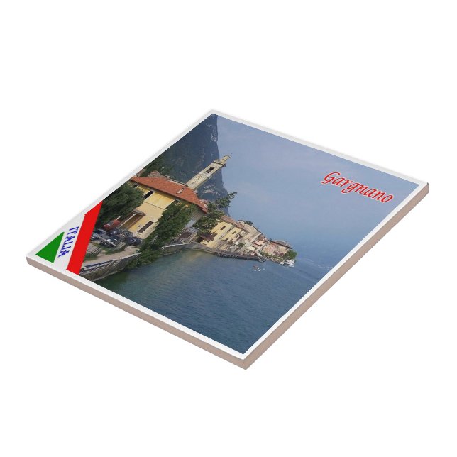 GAL040 GARGNANO, Lake Garda, Italy, Ceramic Tile (Side)