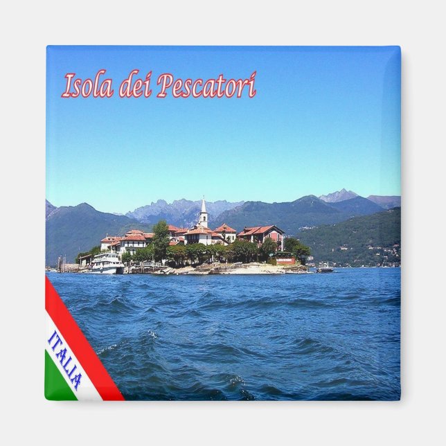 GAL049 ISOLA DEI PESCATORI  Lake Maggiore Fridge Magnet (Front)