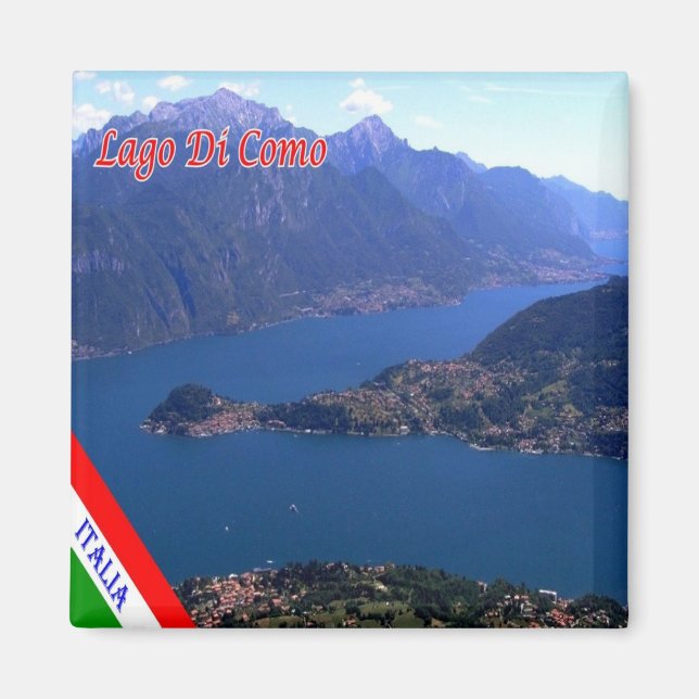 GAL067 LAKE COMO, Panorama, Italy, Fridge Magnet (Front)