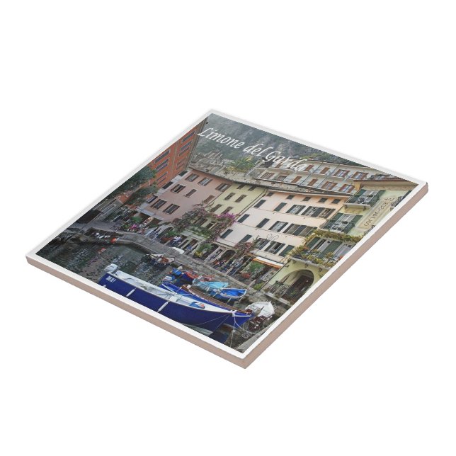 GAL076 LIMONE del GARDA, Port, Italy, Ceramic Tile (Side)