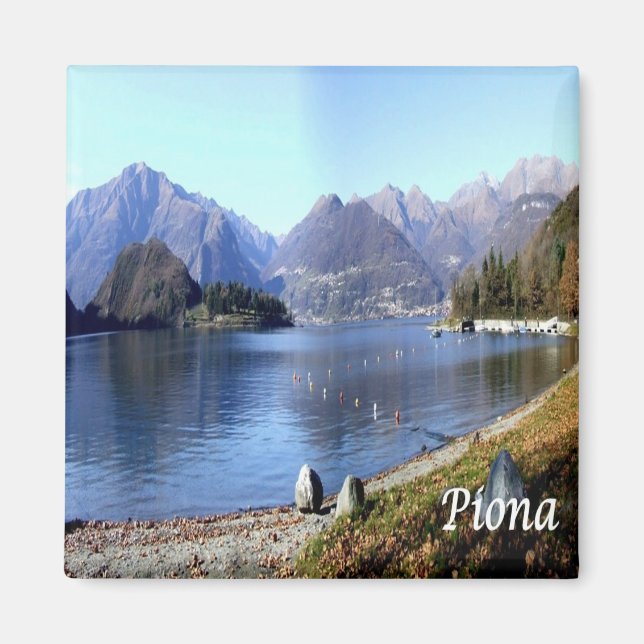 GAL096 PIONA, Lake Como, Italy, Fridge Magnet (Front)