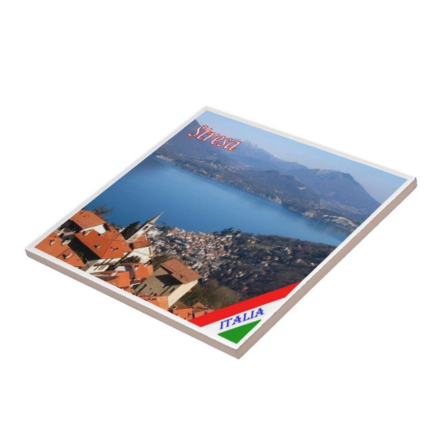 GAL115 STRESA, Lake Maggiore, Italy, Ceramic Tile (Side)