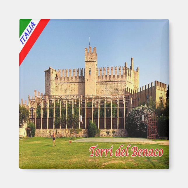 GAL121 TORRI del BENACO Lake Garda Italy, Fridge Magnet (Front)