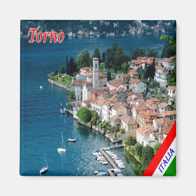 GAL122 TORNO, Lake Como, Italy, Fridge Magnet (Front)