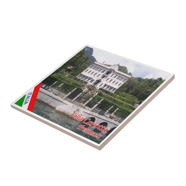 GAL129 TREMEZZO, Lake Como, Italy, Ceramic Tile (Side)