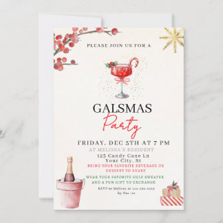 Gal Christmas Party Invite