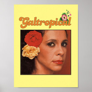 Gal Costa Galtropical Rose Vintage Girl Poster