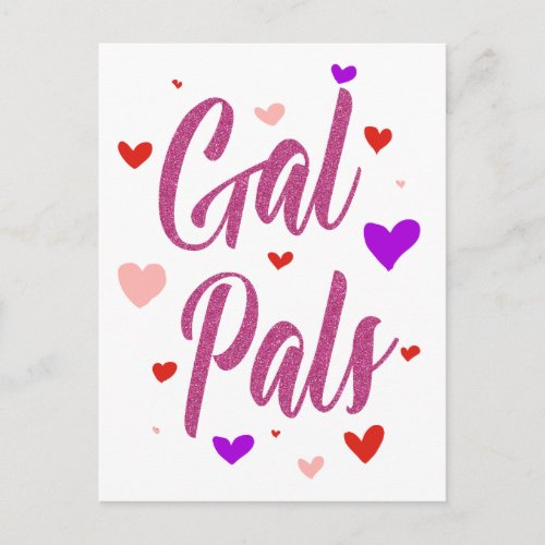 Gal Pals Happy Galentines Day Valentines Love Postcard