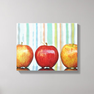 Gala Apples, Multi-colored Stripes Canvas Print