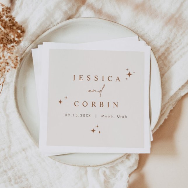 GALA Bohemian Terracotta Celestial Star Desert Nap Napkins (Creator Uploaded)