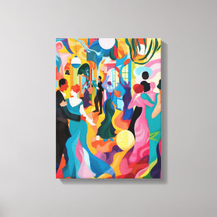 Gala Dance: Fauvist Art with Movement and Color Canvas Print