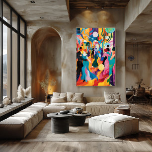 Gala Dance: Fauvist Art with Movement and Color Canvas Print