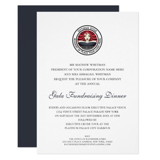 Gala Fundraising Dinner Invitation Zazzle Com