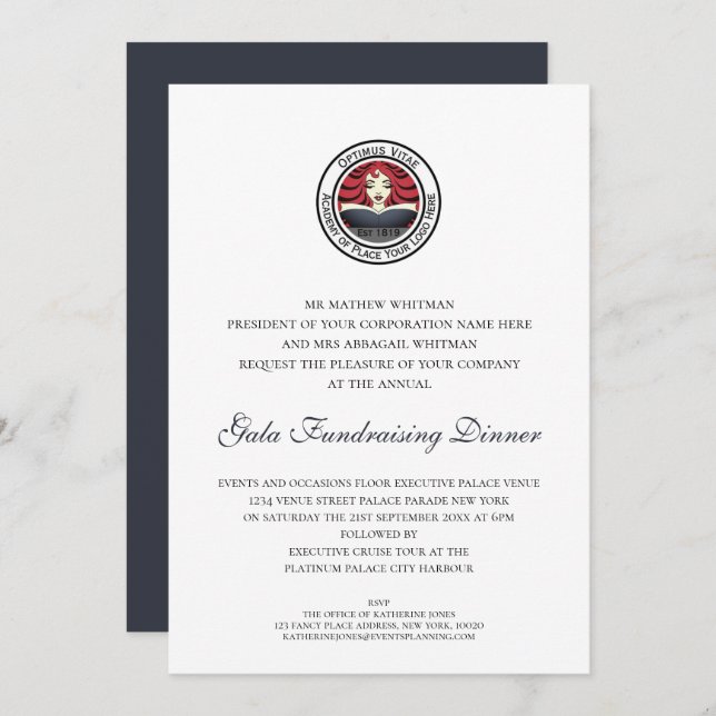 Gala Fundraising Dinner Invitation (Front/Back)