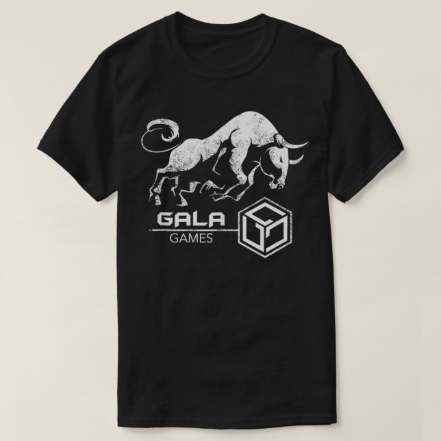 GALA Games Crypto BULLRUN HODL NFT Gaming Milliona T-Shirt (Design Front)