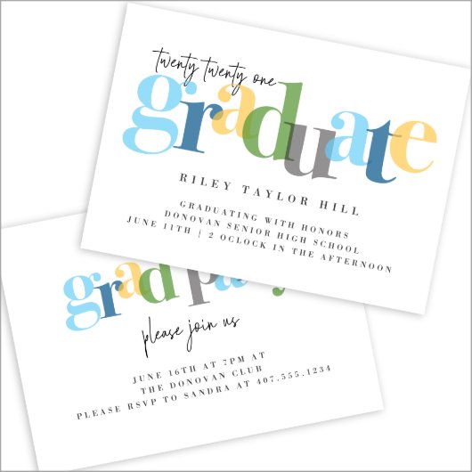 Gala Graduation Invitation - Set Of 24 (Front)