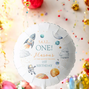 Galactic Adventure Boy Birthday Balloon